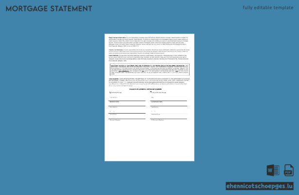 Hypothekenabrechnung der thailändischen TMB Thanachart Bank im Word- und PDF-Format (3 Beispielvorschau)